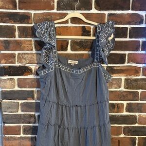Knox Rose Navy Ruffle Sleeve Dress